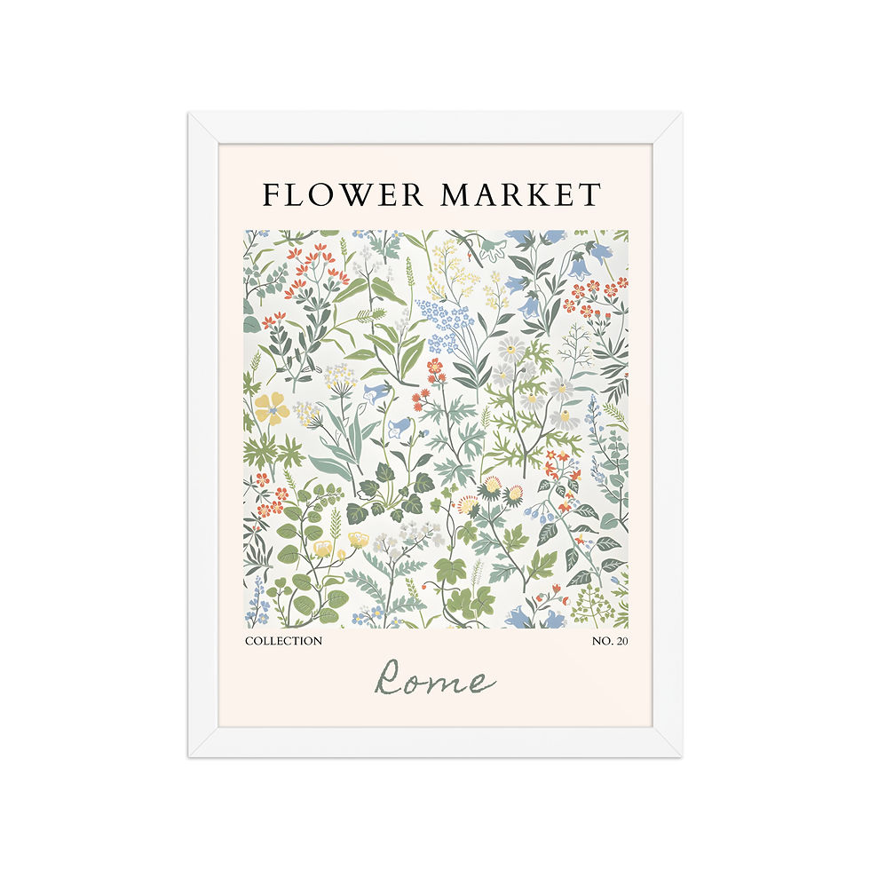 Thumbnail: Rome | Framed Botanical Wall Art: Nature Prints from Global Cities