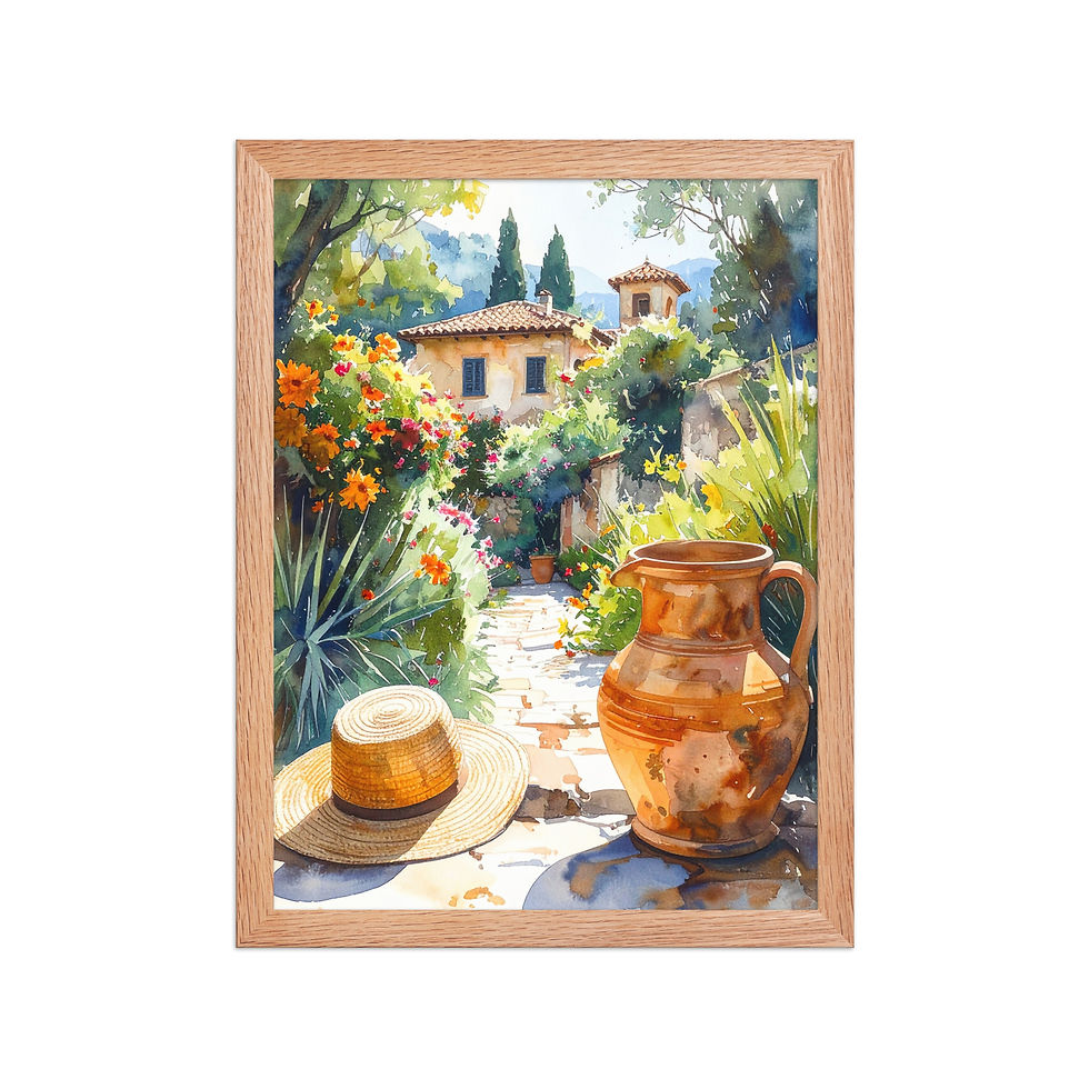Thumbnail: Hat and Villa Art Print