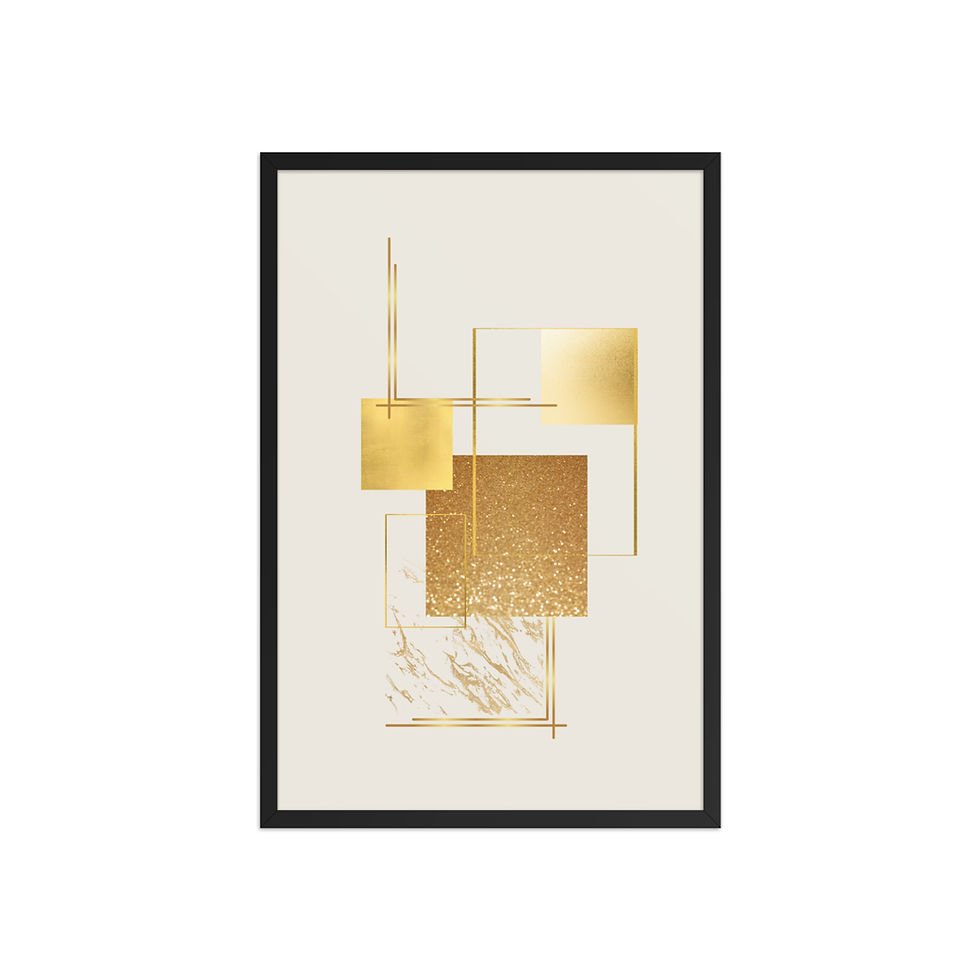 Thumbnail: Sunlit Collage Framed Art — Boho Neutral Abstract  