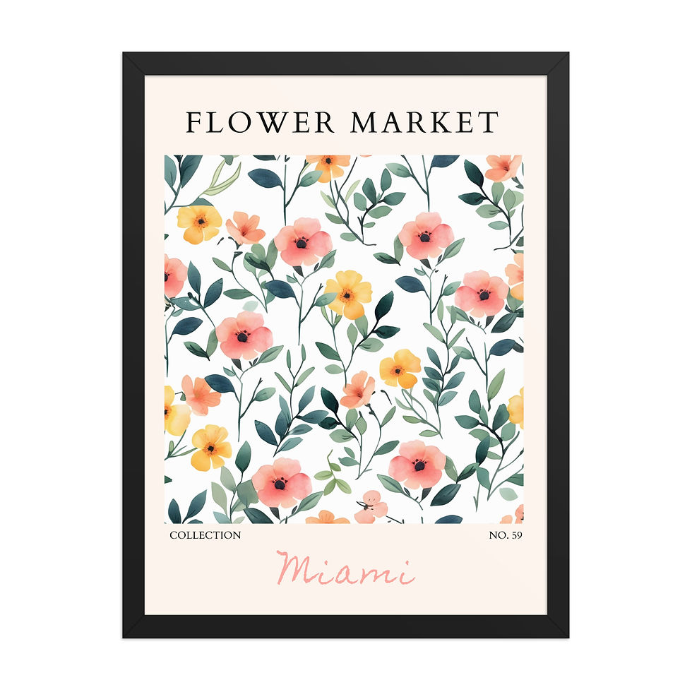 Thumbnail: Miami | Framed Botanical Wall Art: Nature Prints from Global Cities