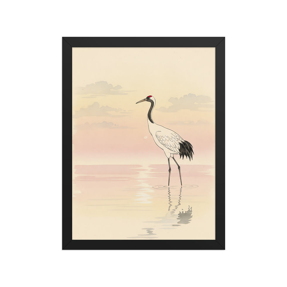 Thumbnail: Elegant Red Crowned Crane Art Print