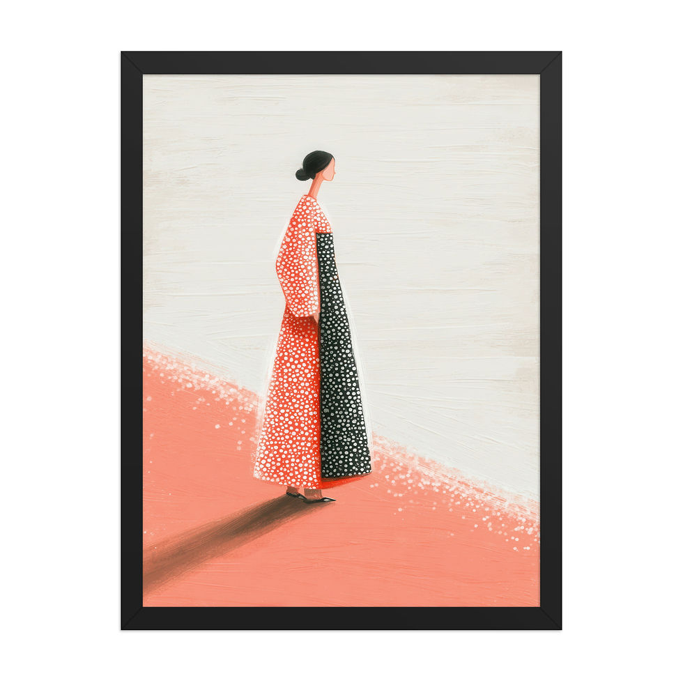 Thumbnail: Eclectic Framed Gouache Art - A Splash of Color