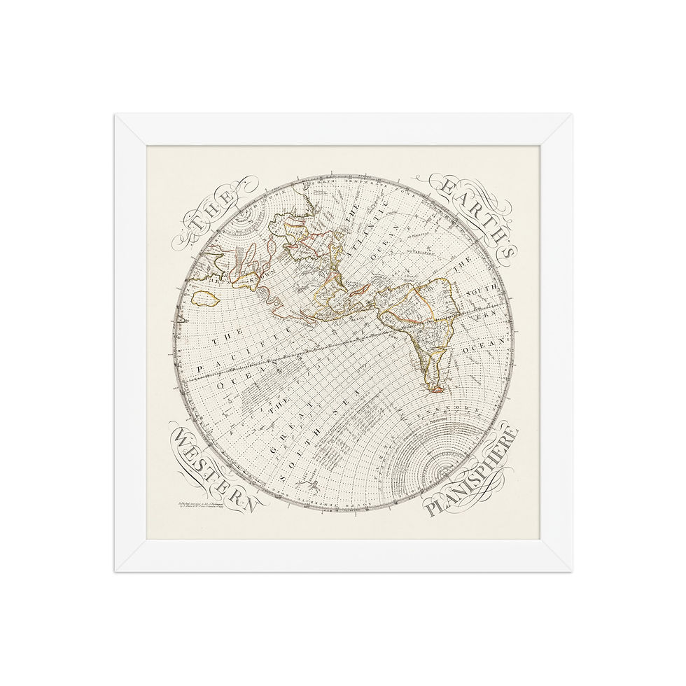 Thumbnail: Framed World Map For Study Room