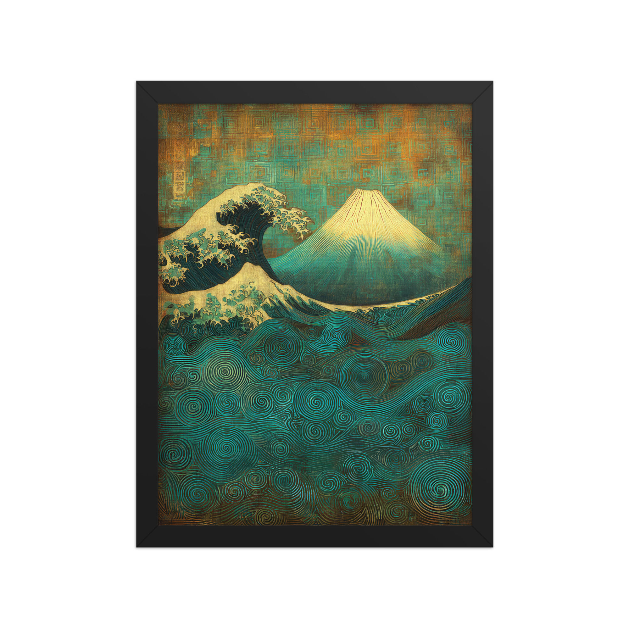 Distressed style Hokusai’s The Wave Inspired Japanese Art Print