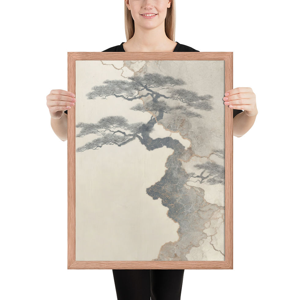 Thumbnail: Japandi Sumei-e Japanese Ink Inspired Print