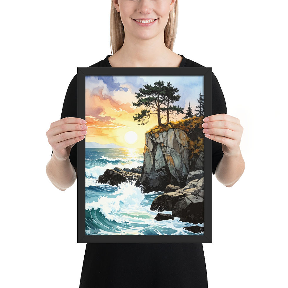 Thumbnail: Waves Against the Cliffs Art Print