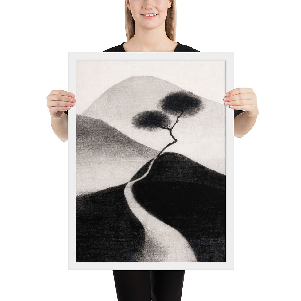 Thumbnail: Japandi Sumei-e Japanese Ink Inspired Print