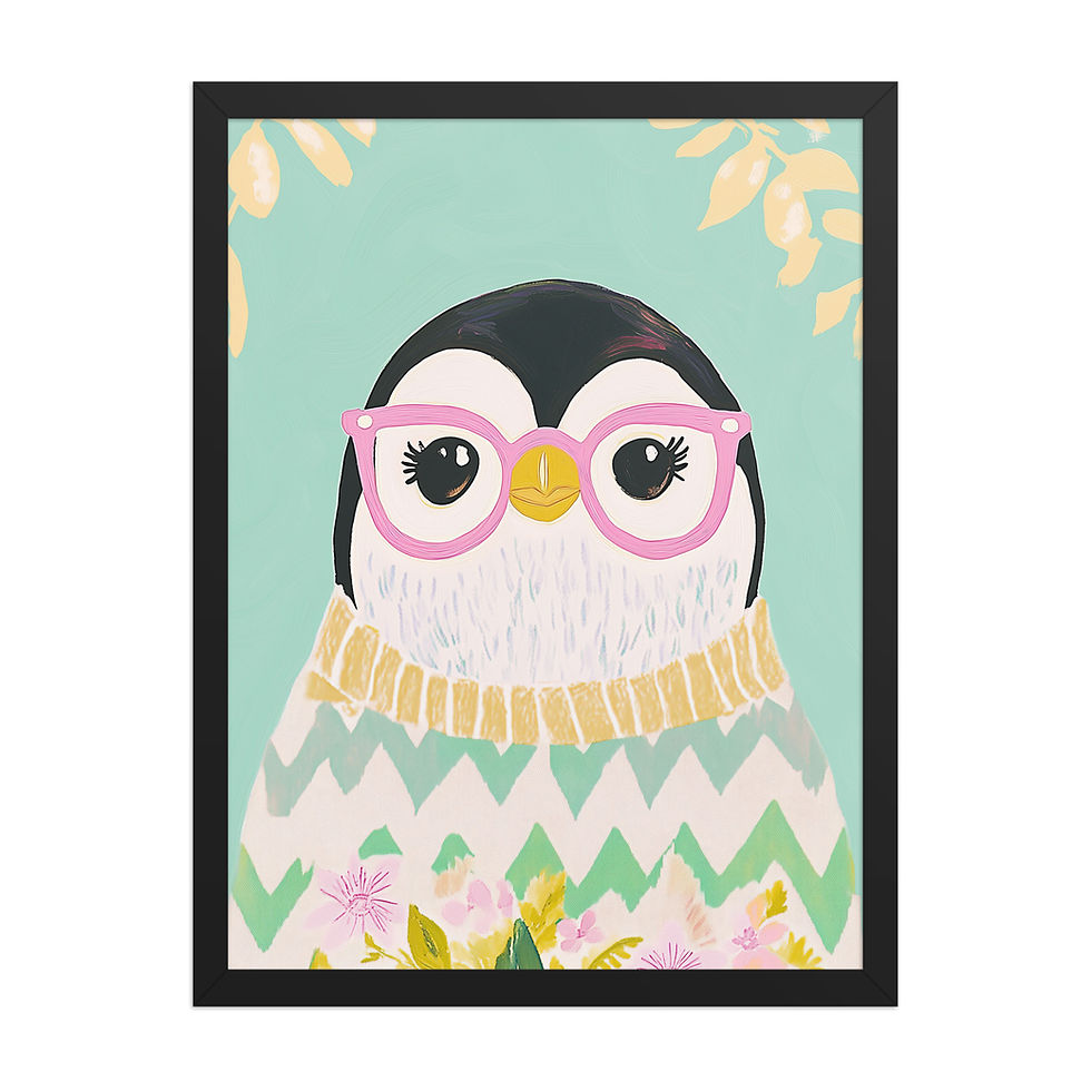 Thumbnail: Smart Penguin | Children's Bedroom | Nursery Wall Art