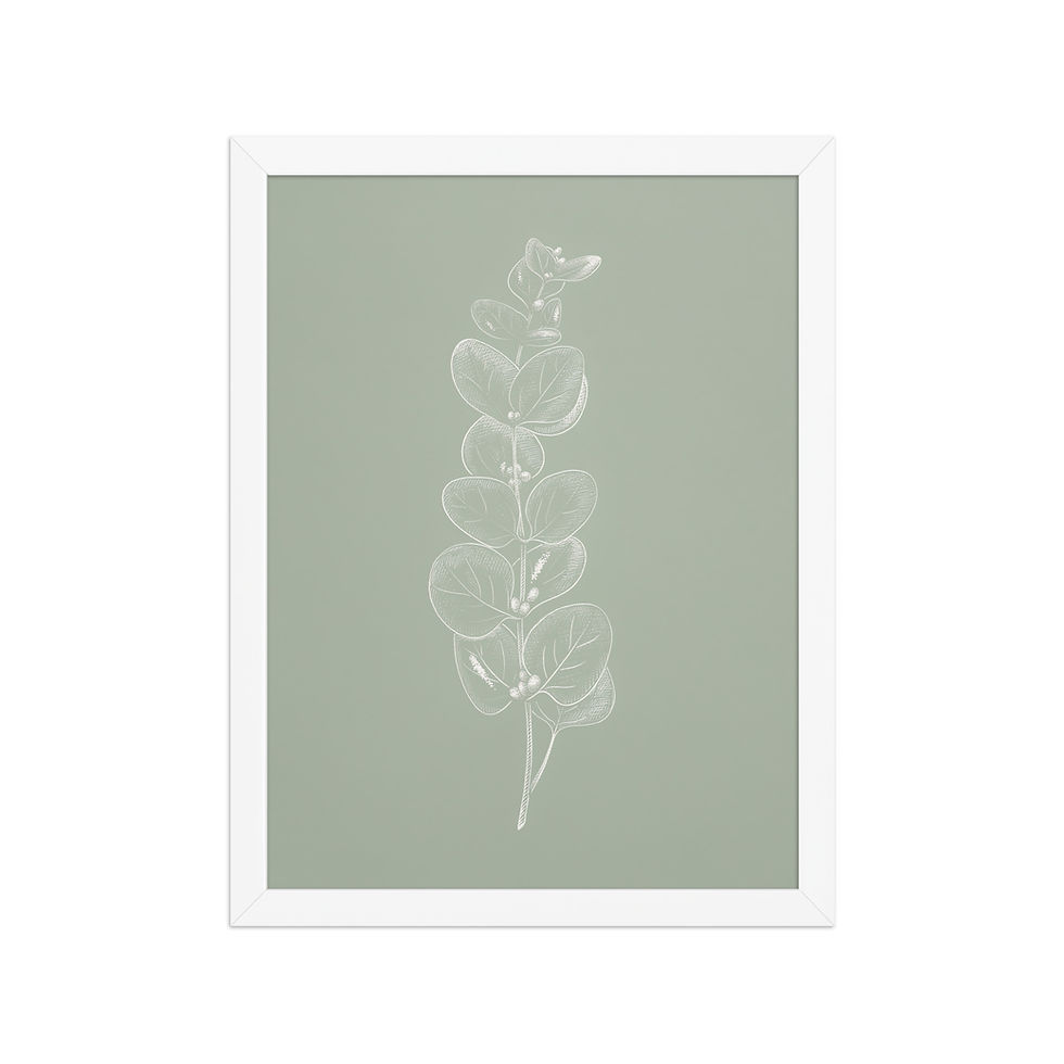 Thumbnail: Minimalist Eucalyptus Sprig Botanical Art Print