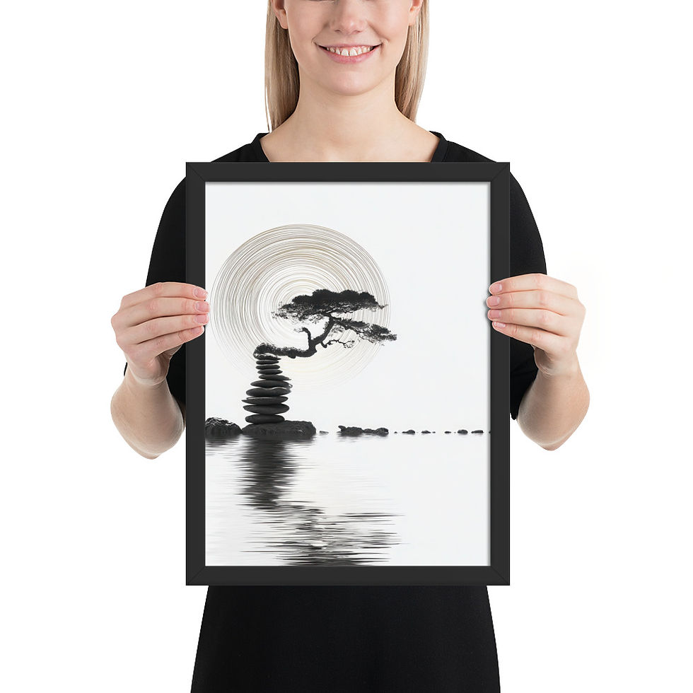 Thumbnail: Japandi Pebbles and a Tree Sumi-e Ink Inspired