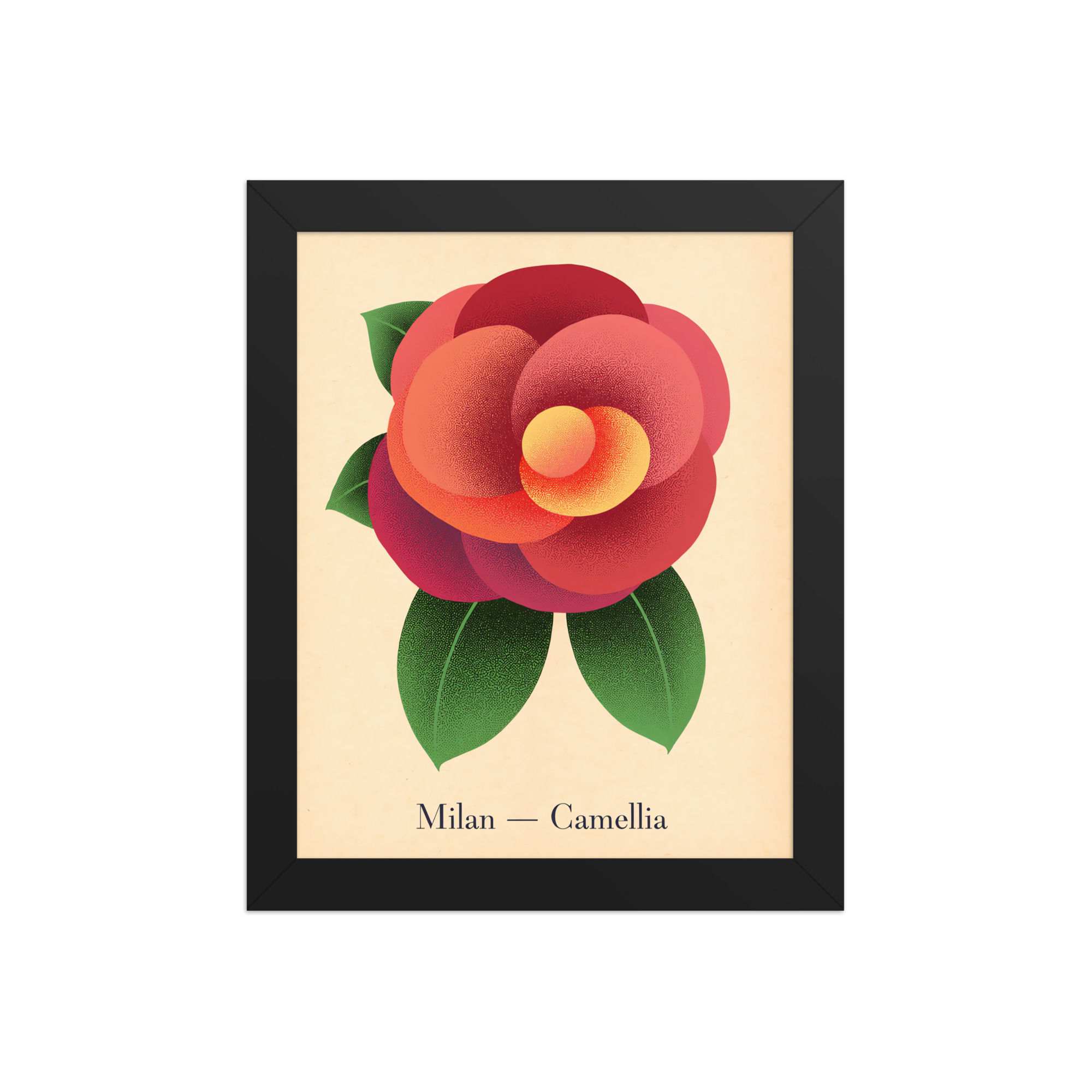 Milan Camellia Flower Art Print