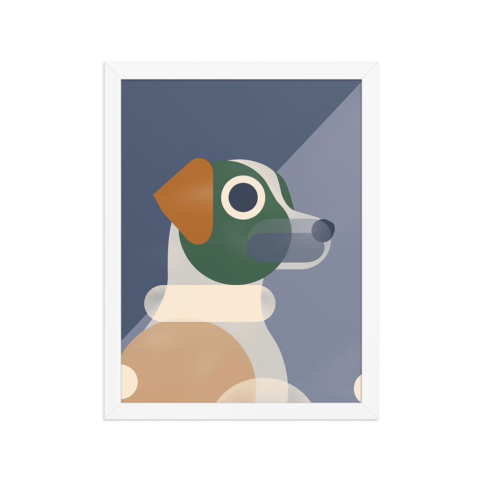 Thumbnail: Mid Century Style Dog Art Print