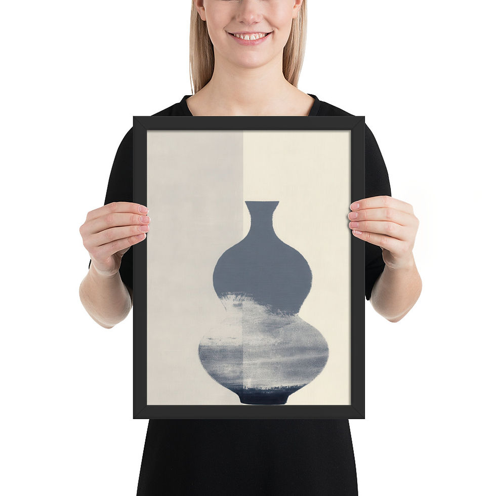 Thumbnail: Japandi Vase Sumi-e Ink Inspired