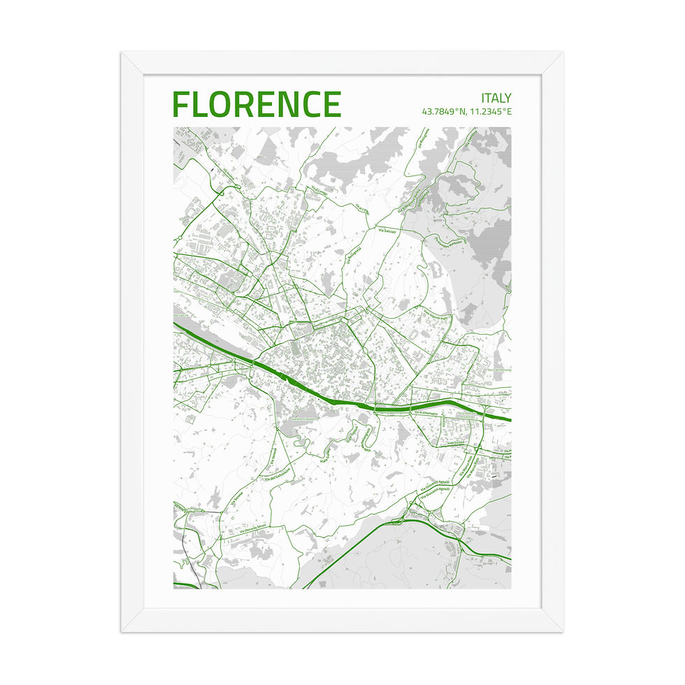 Thumbnail: Florence | Framed City Maps: Vibrant Art for Urban Decor Lovers