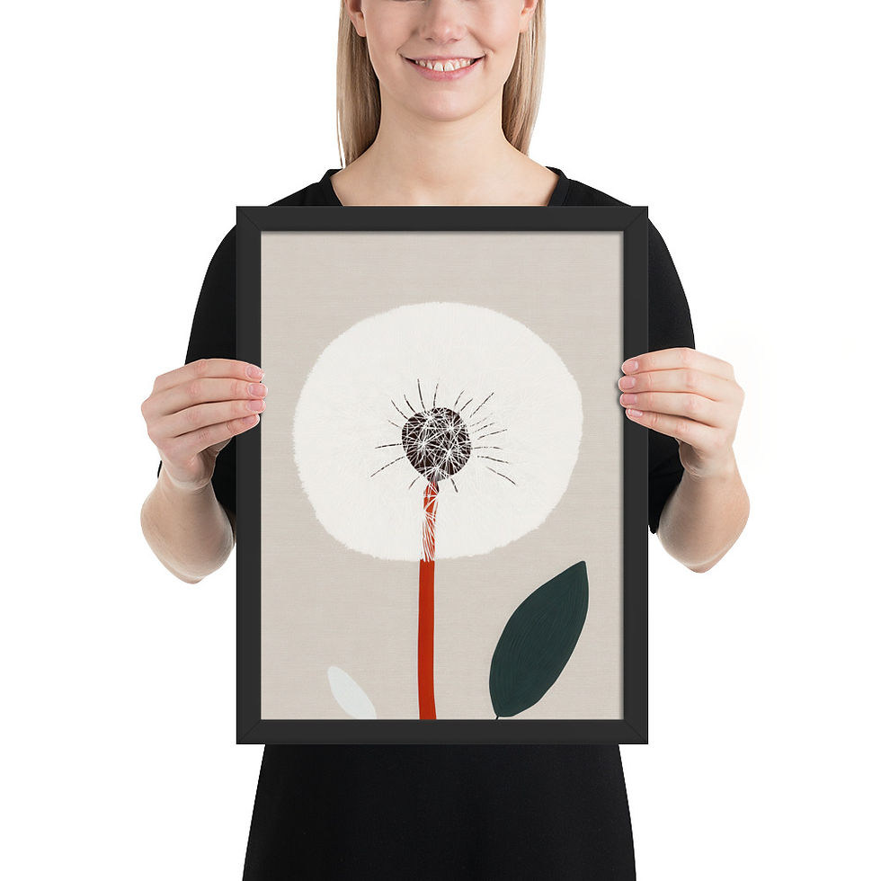 Thumbnail: Dandelion Gouache Inspired Art Print 