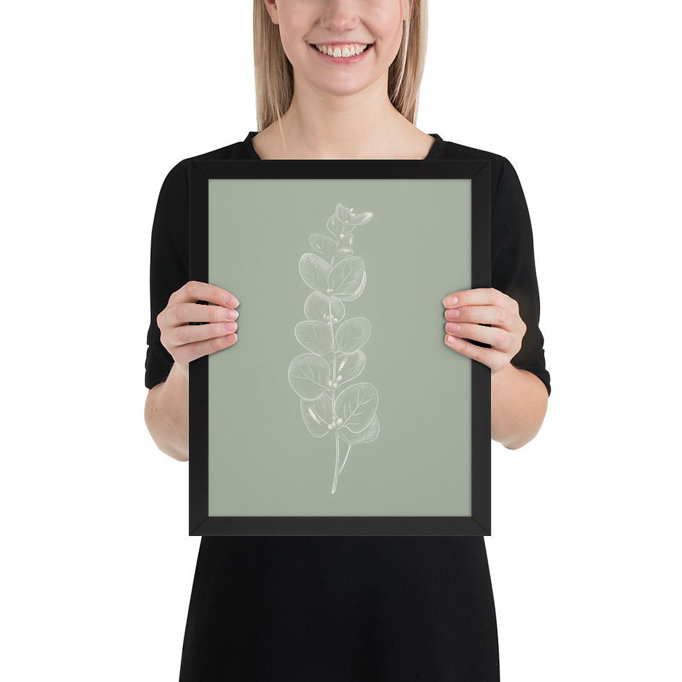 Thumbnail: Minimalist Eucalyptus Sprig Botanical Art Print