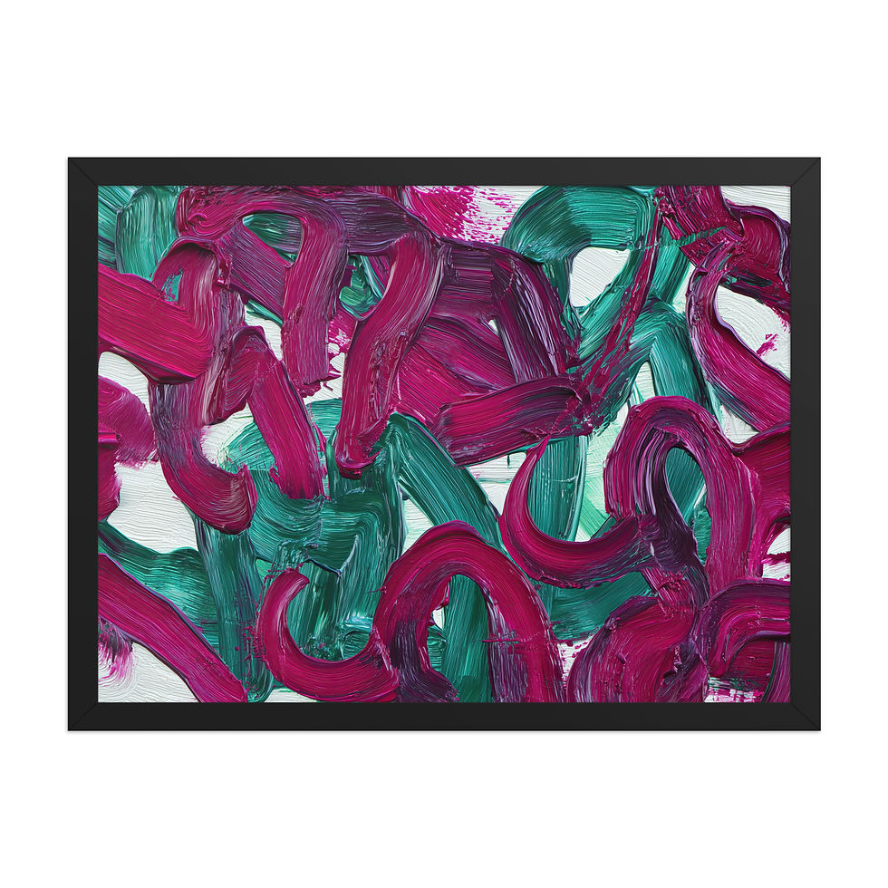 Thumbnail: Soft Muted Impressionist Landscape Print | Framed Fine Art Canvas Decor