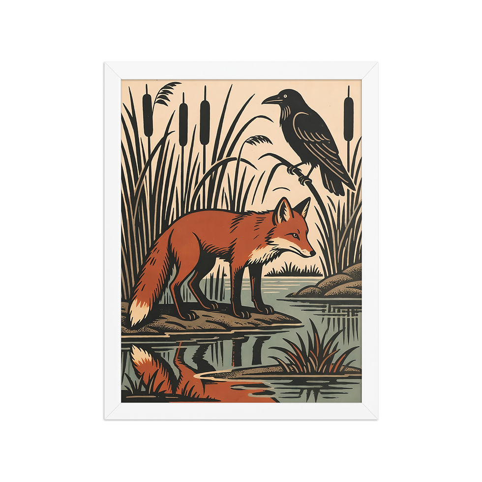Thumbnail: Fox and Rook Art Print