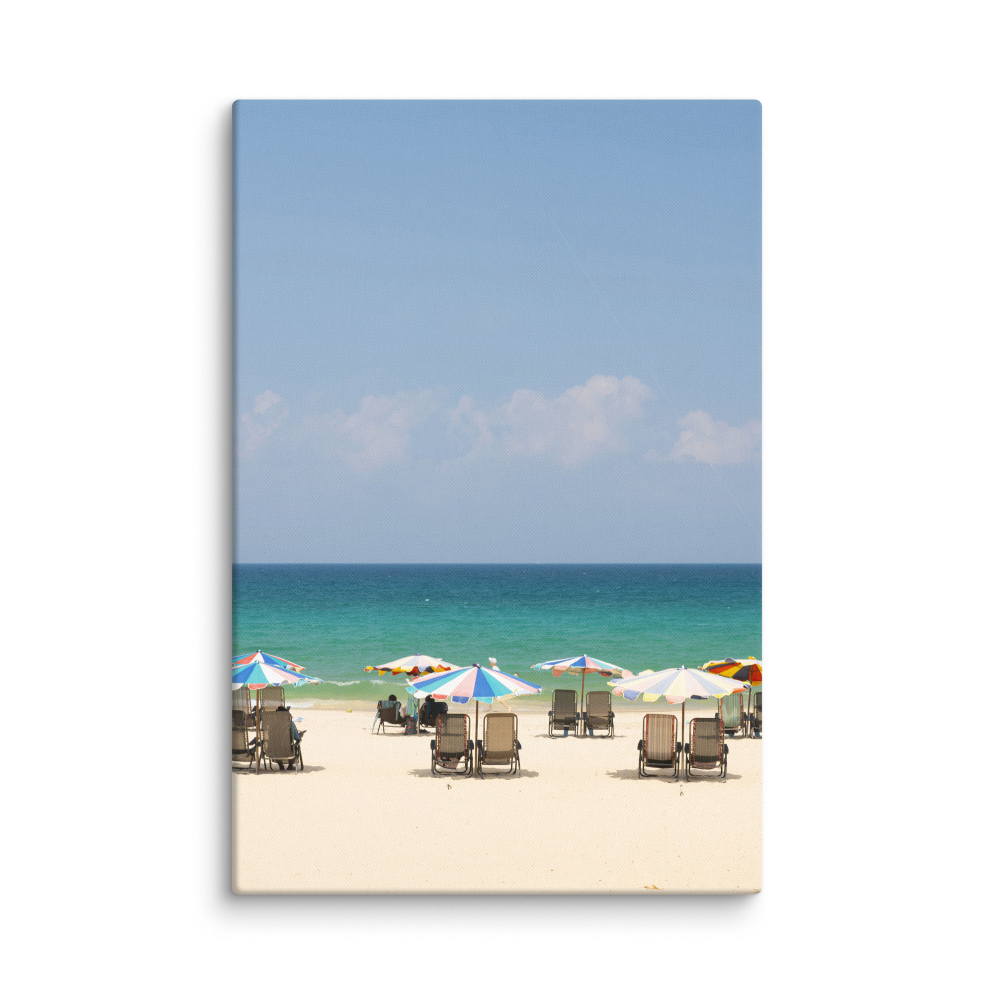 Colorful Beach Umbrellas Canvas Print