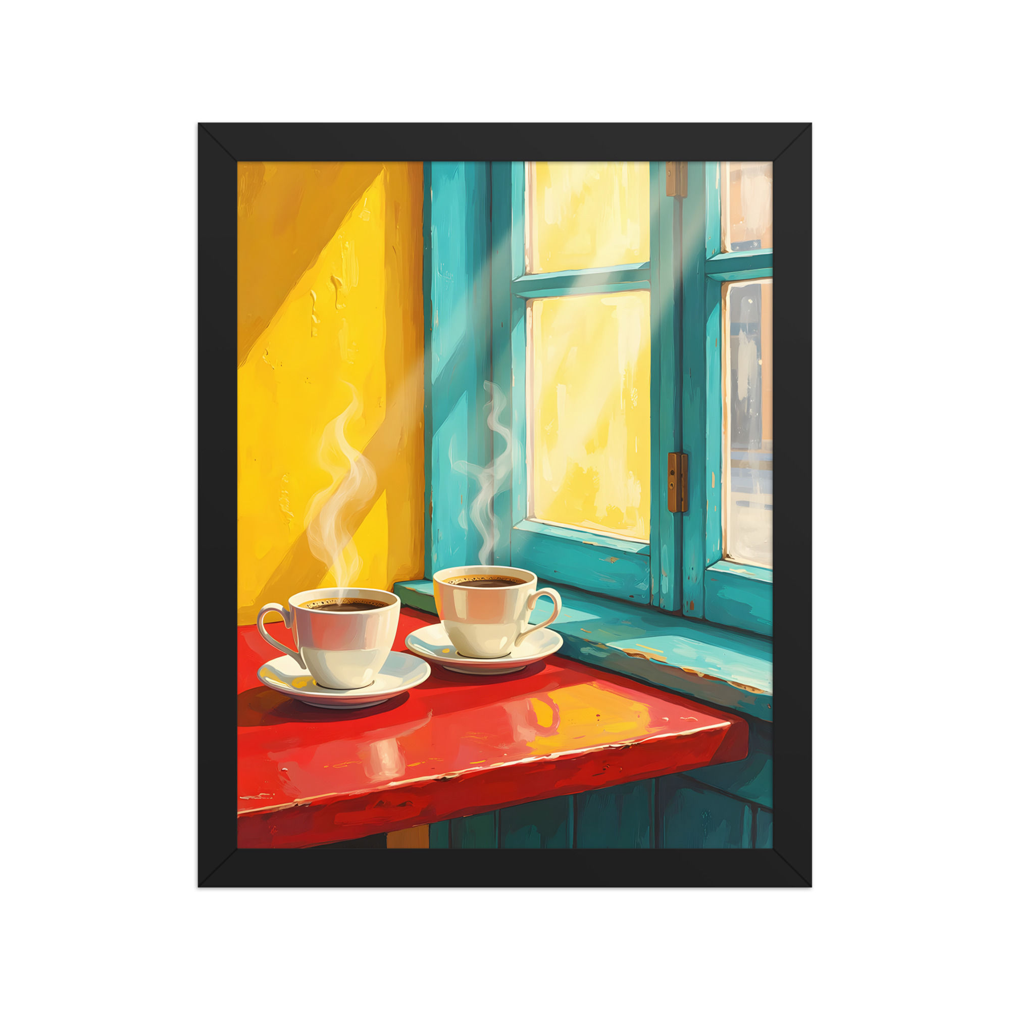 Cozy Coffee Shop Corner Framed Drink Art