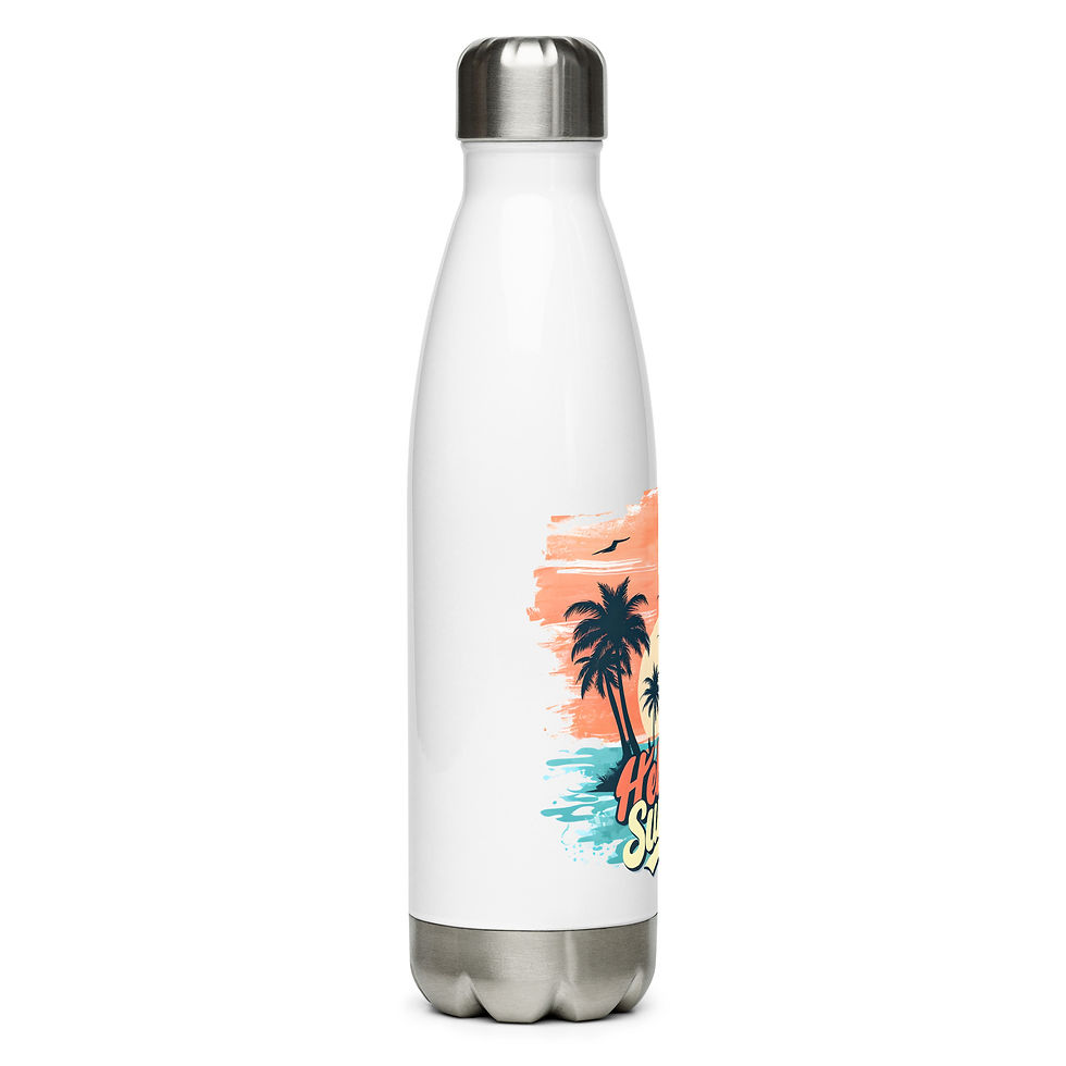 Thumbnail: Vibrant Summer Vibes Stainless Steel Water Bottle – Stay Hydrated