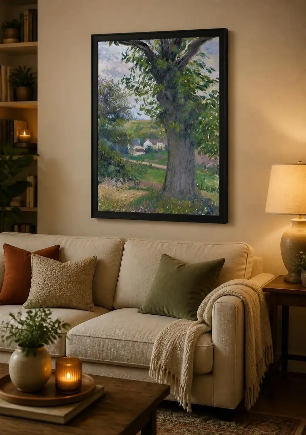 Camille Pissarro Tree Landscape Framed Print, Frameifi, framed art, wall art, framed wall art, framed poster.