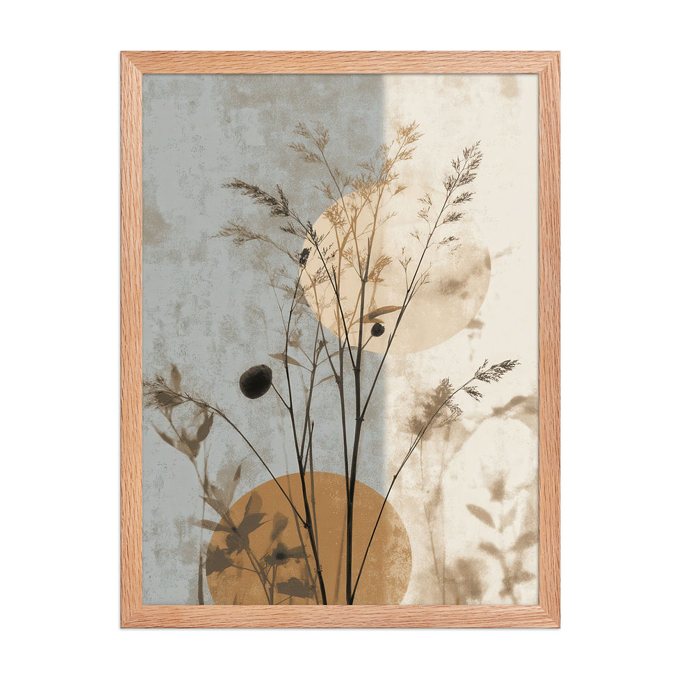 Thumbnail: Framed Earthy Boho Wall Art – Nature Lover's Decor