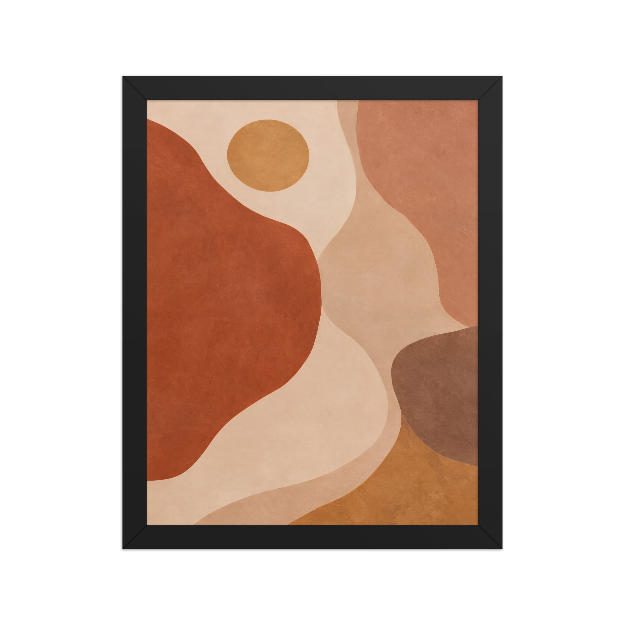 Terracotta Earth Tone Minimalist Abstract Print