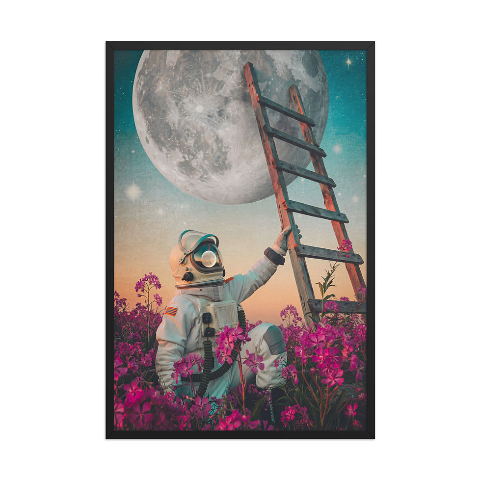 Thumbnail: To the Moon Unique Contemporary Mega Art Print