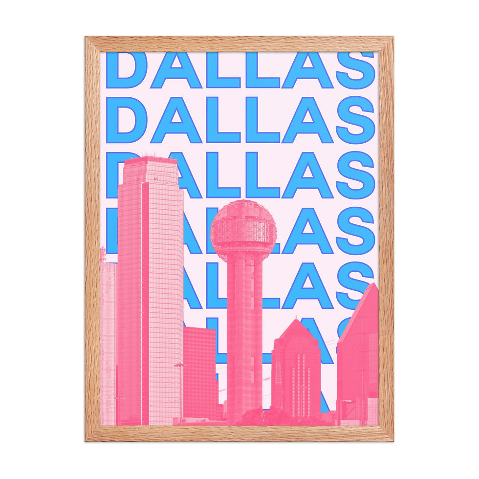 Thumbnail: Dallas, Texas Travel Art in Pop Art Style
