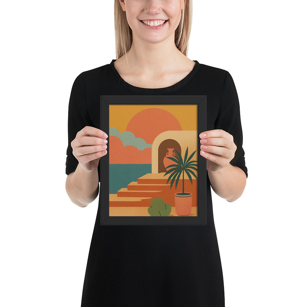 Thumbnail: Woven Palm and Sun Subdued Art Print