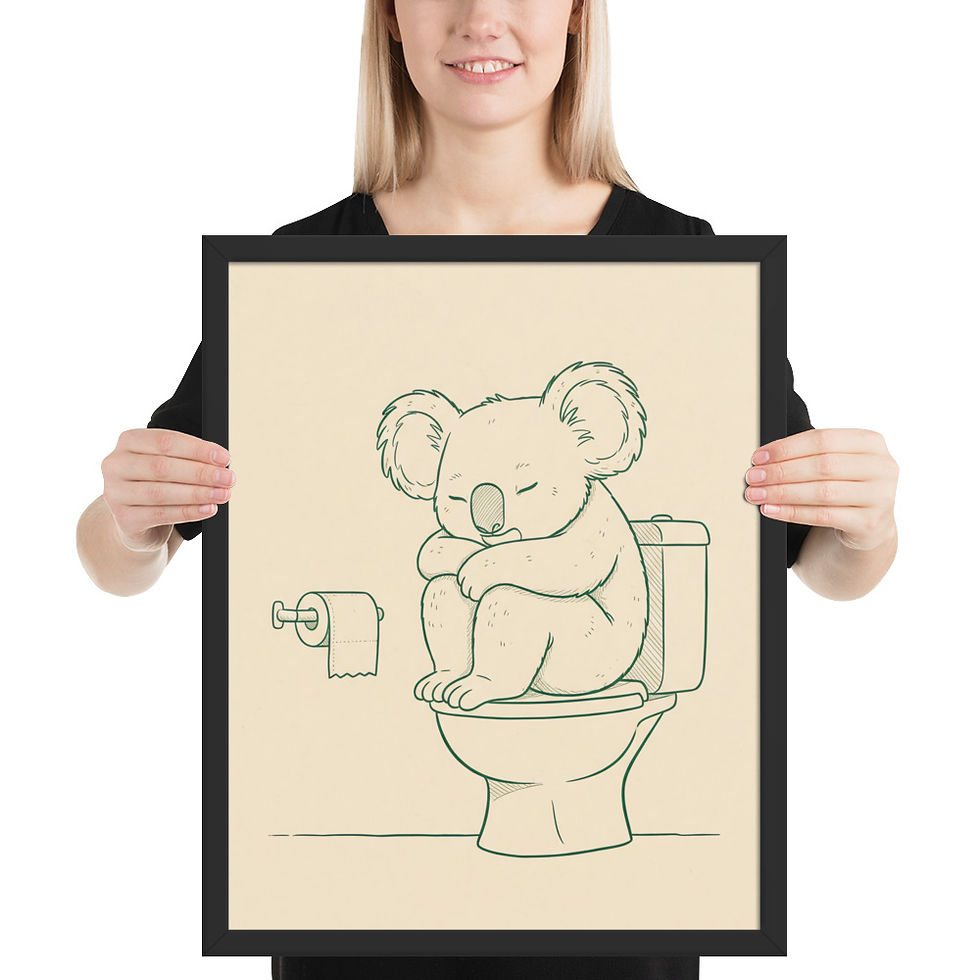 Thumbnail: Backed up Koala Quirky Animal Print