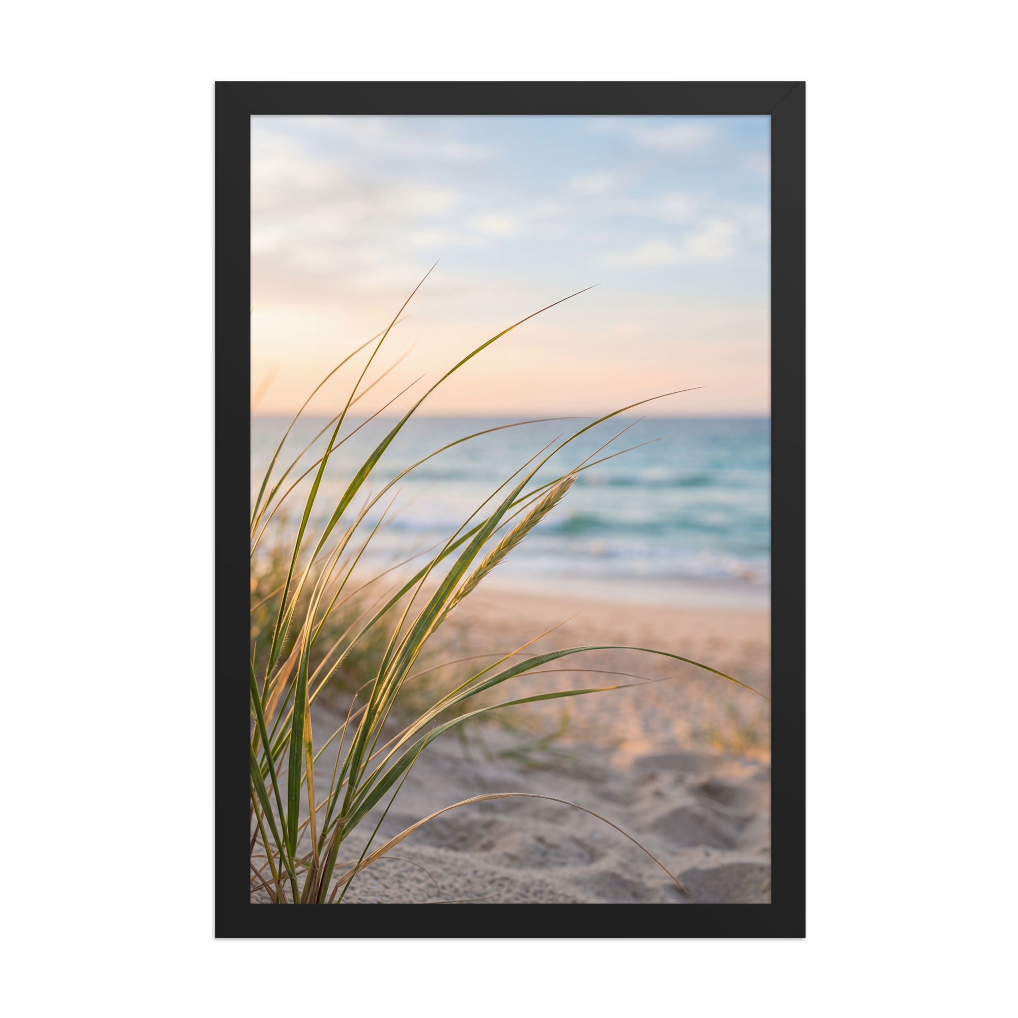 Beach Grass at Sunset – Coastal Dune Photography Print