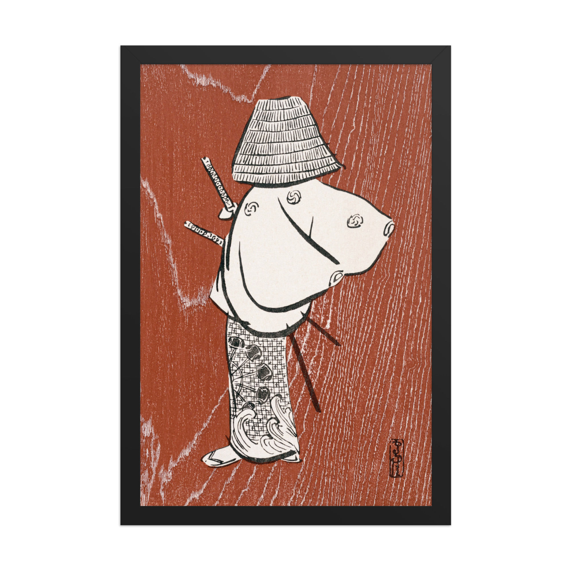 Framed Japanese Vintage Art Work