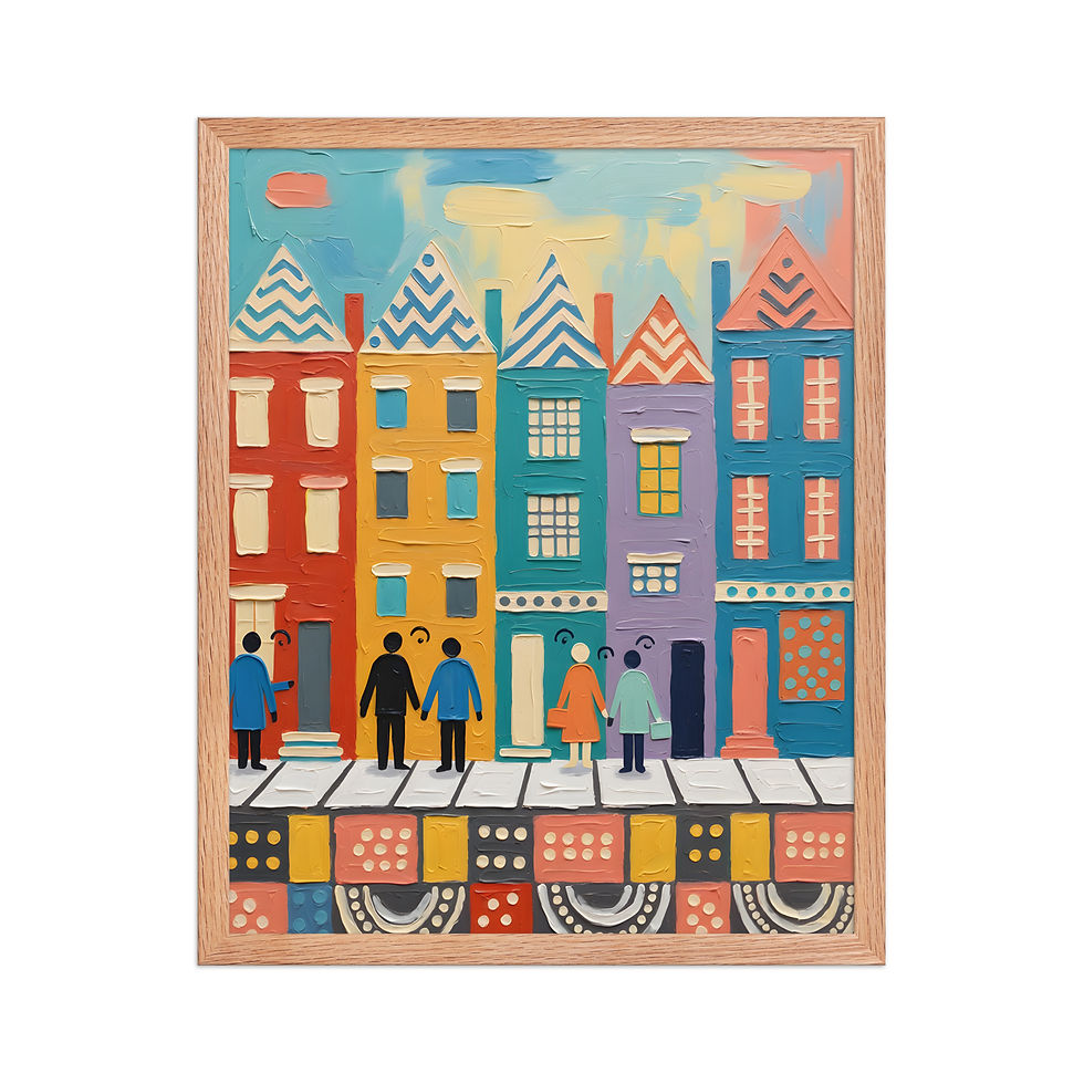 Thumbnail: Naive Cityscape Framed Art Print