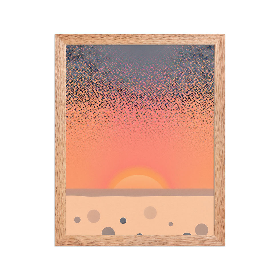 Thumbnail: Low Horizon Subdued Sun Art Print
