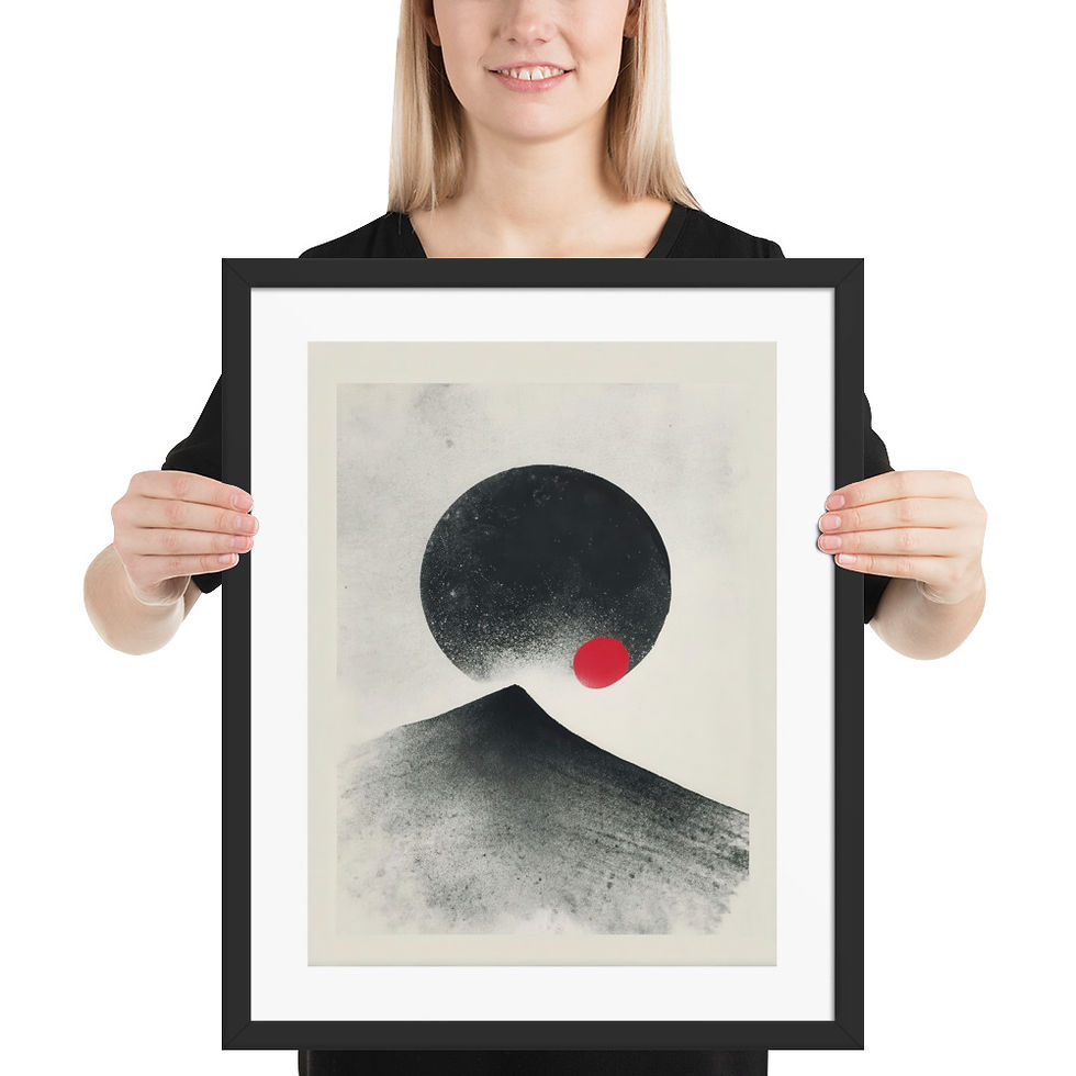 Thumbnail: Japandi Sumei-e Japanese Ink Inspired Print