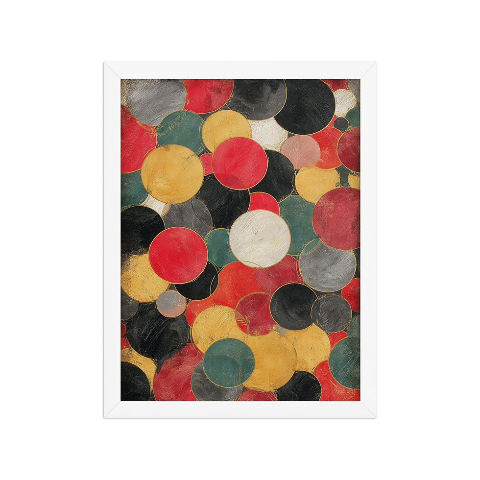 Thumbnail: Vibrant Colorful Minimalist Art - Framed Decor