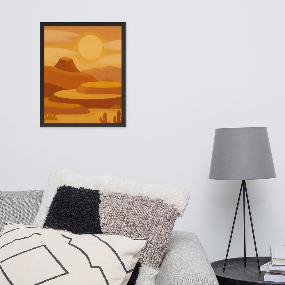 Thumbnail: Layered Desert Abstract Art Print