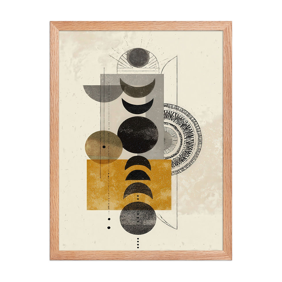 Thumbnail: Minimalist Boho Art Print – Framed Rustic Vibesd poster