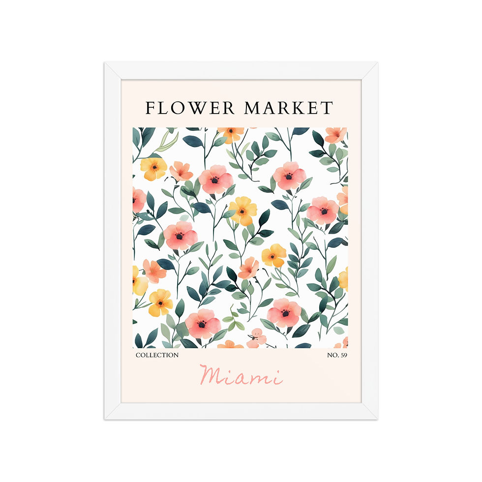 Thumbnail: Miami | Framed Botanical Wall Art: Nature Prints from Global Cities