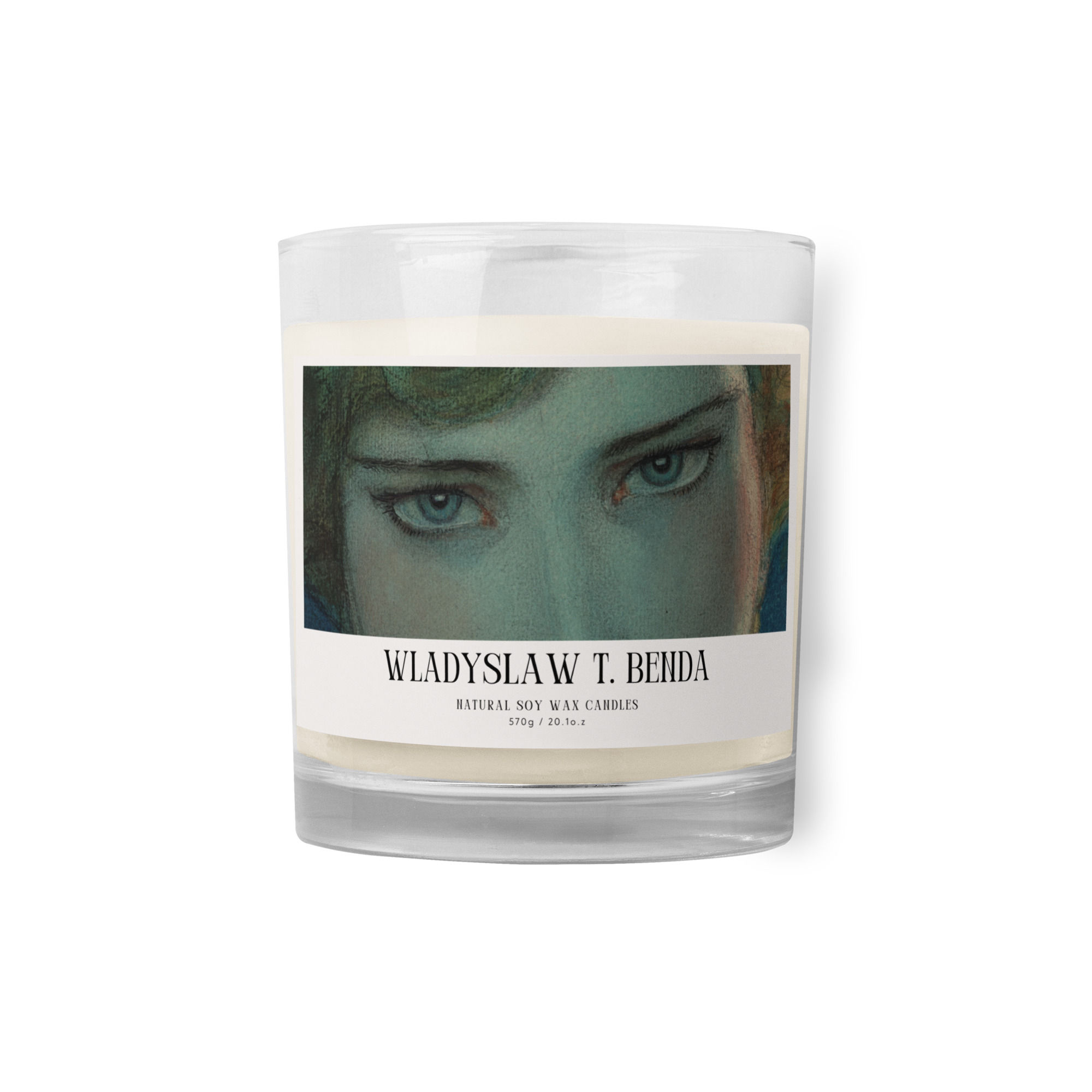Glass jar soy wax candle