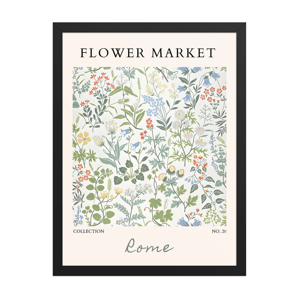 Thumbnail: Rome | Framed Botanical Wall Art: Nature Prints from Global Cities