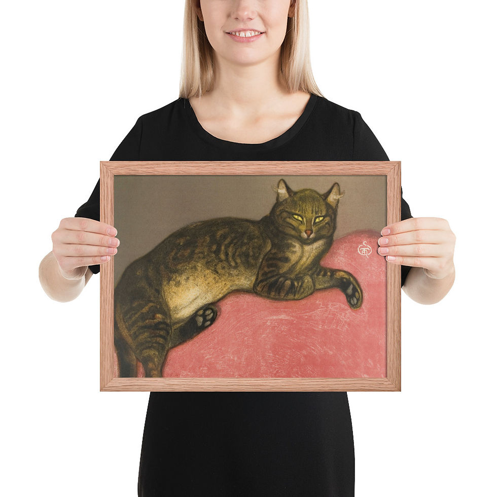 Thumbnail: Cat on a Cushion Theopile-Alexandre Steinlen