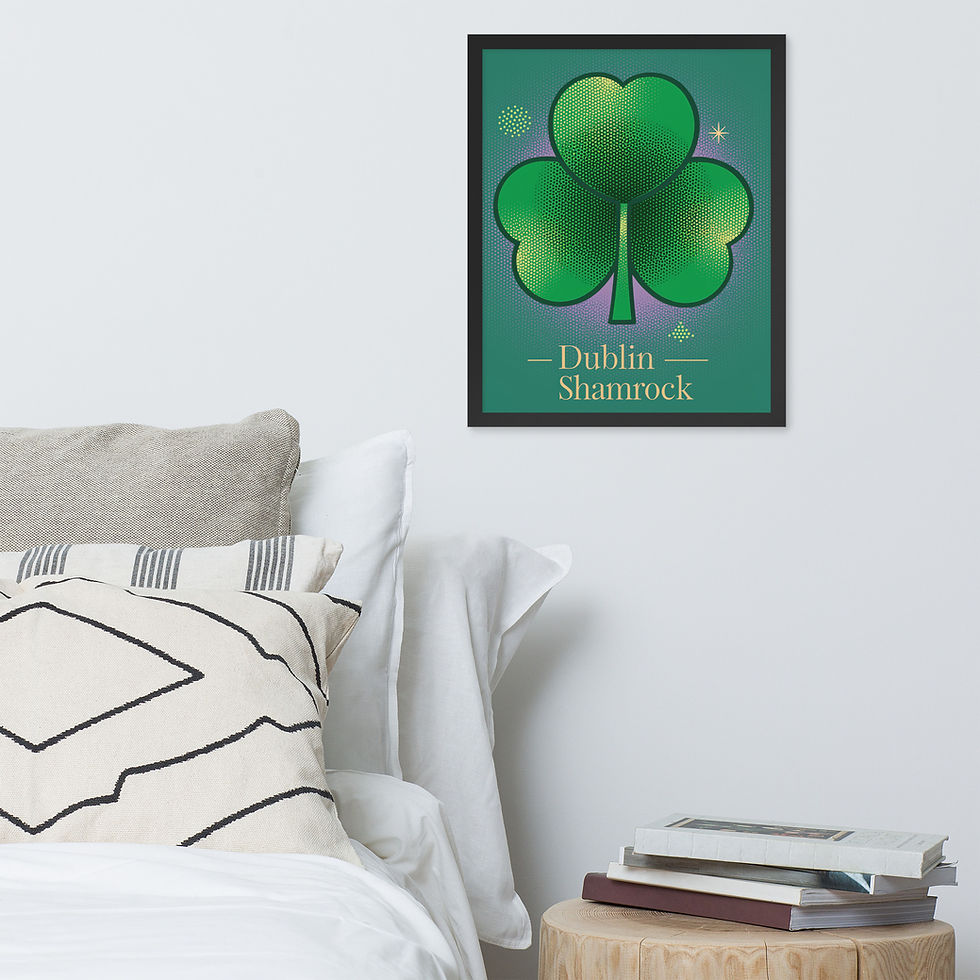 Thumbnail: Dublin Shamrock Framed Wall Art
