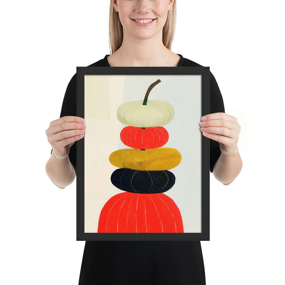 Thumbnail: Stacking Abstract Gouache Inspired Art Print 