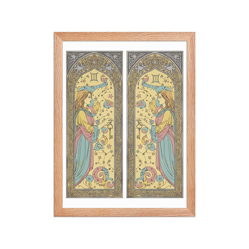 Thumbnail: Gemini the Twins Astrology Wall Art