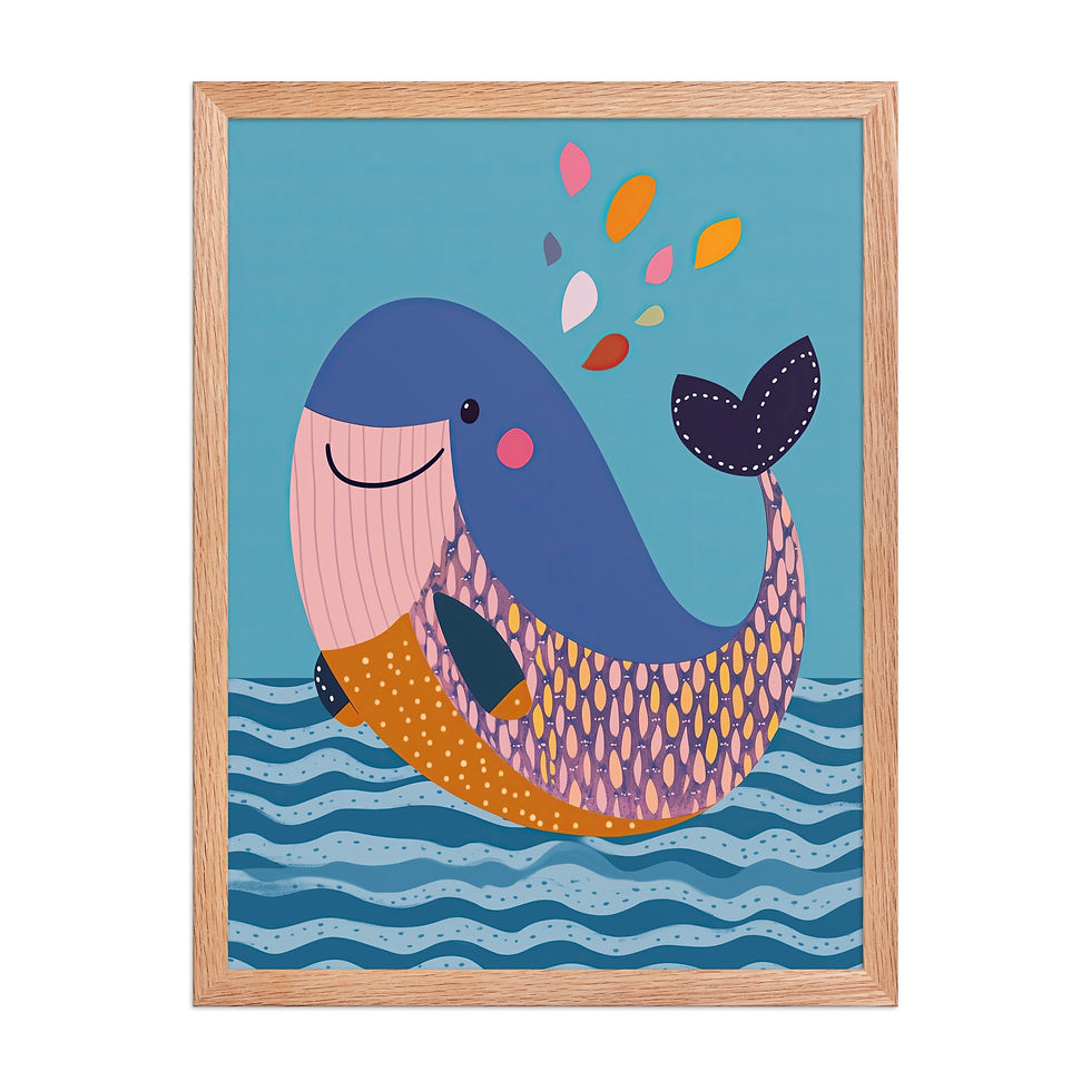 Thumbnail: Whale of a time | Children's Bedroom | Nursery Wall Art