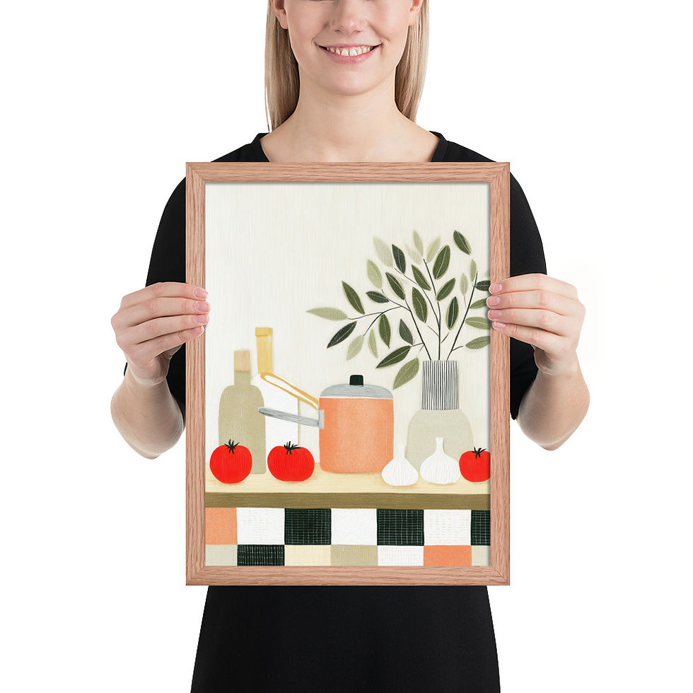 Thumbnail: Kitchen Gouache Inspired Art Print 