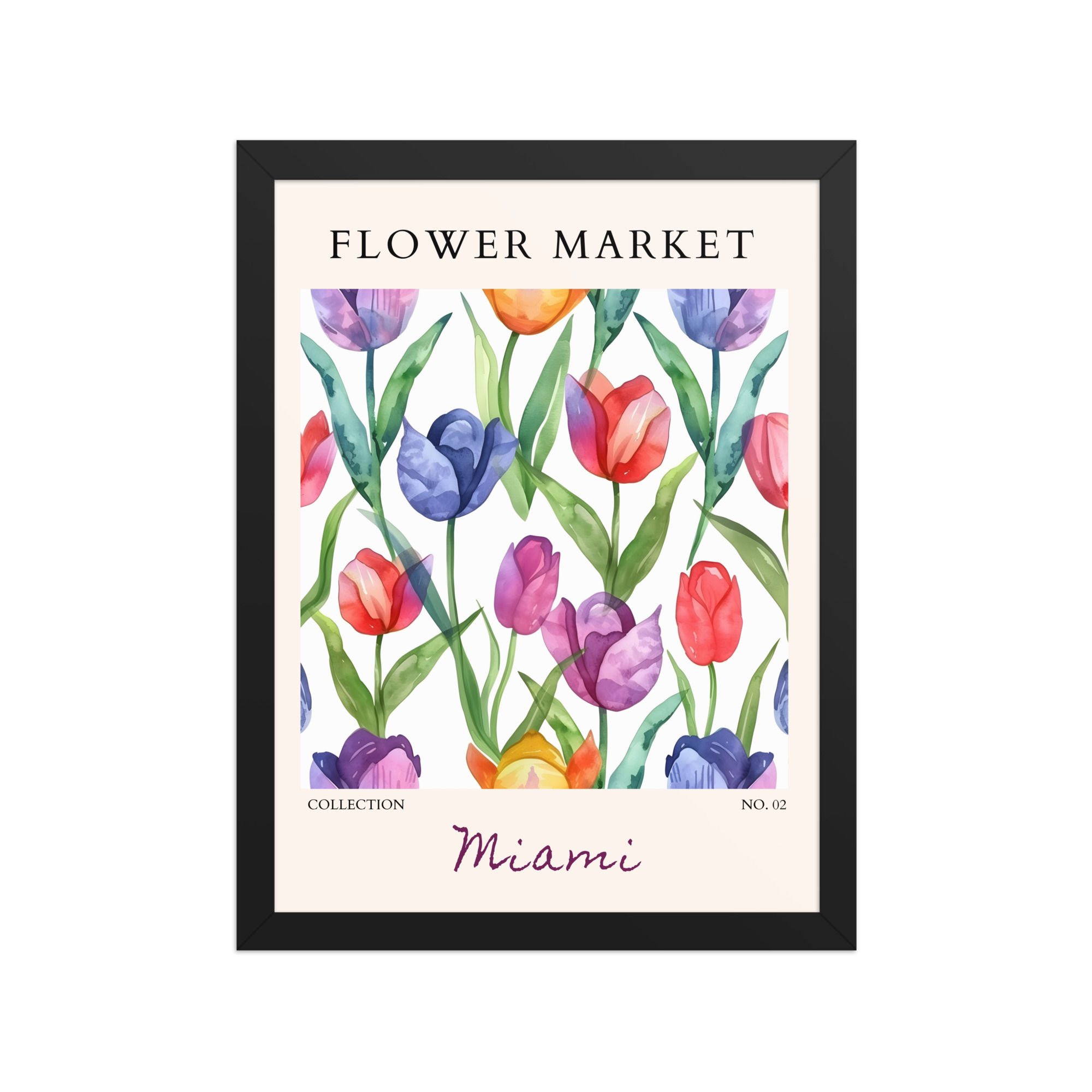 Miami ii | Framed Botanical Wall Art: Nature Prints from Global Cities